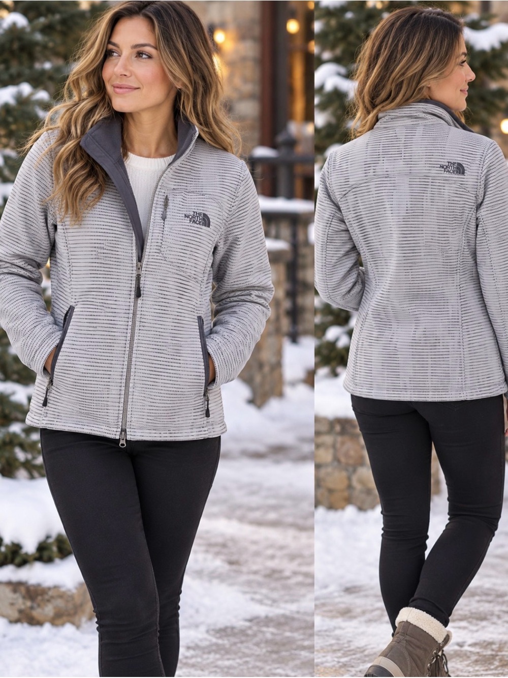 The North Face Apex Bionic Softshell Jacket Gray & Black Large